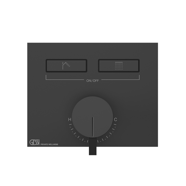 Hi-Fi Thermostatic Mixer - 63079 Showers GESSI Matte Black
