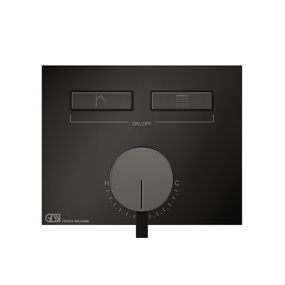 Hi-Fi Thermostatic Mixer - 63079 Showers GESSI Black Metal PVD