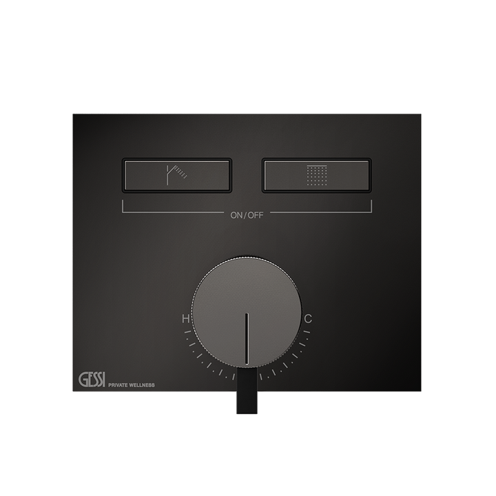 Hi-Fi Thermostatic Mixer - 63079 Showers GESSI Black Metal PVD