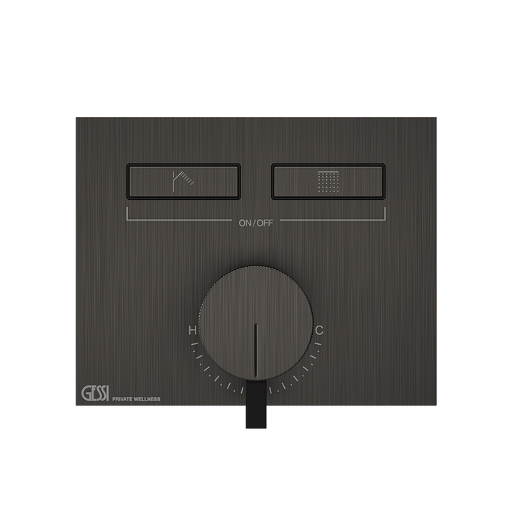 Hi-Fi Thermostatic Mixer - 63079 Showers GESSI Black Metal Brushed PVD