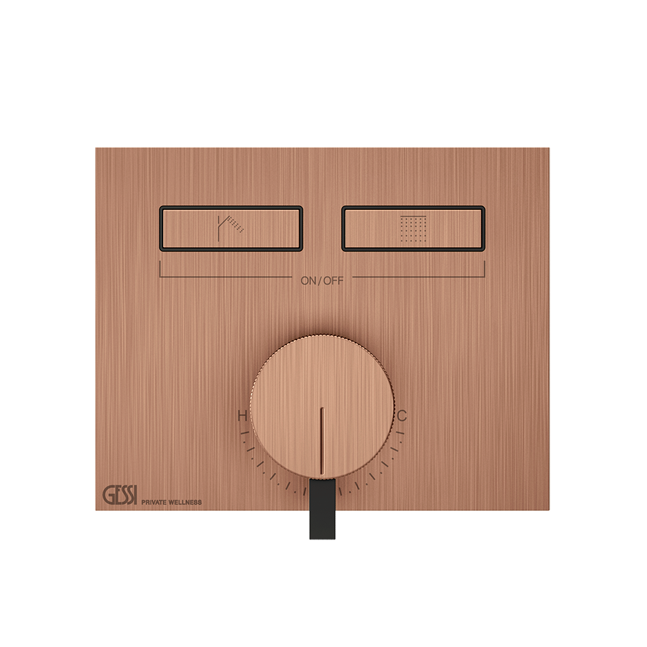 Hi-Fi Thermostatic Mixer - 63079 Showers GESSI Copper Brushed PVD