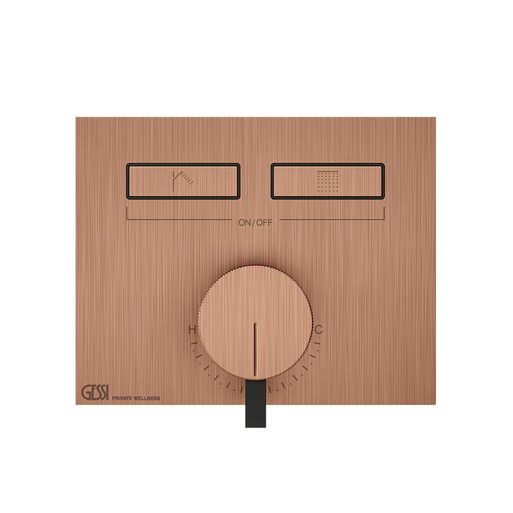 Hi-Fi Thermostatic Mixer - 63079 Showers GESSI Copper Brushed PVD
