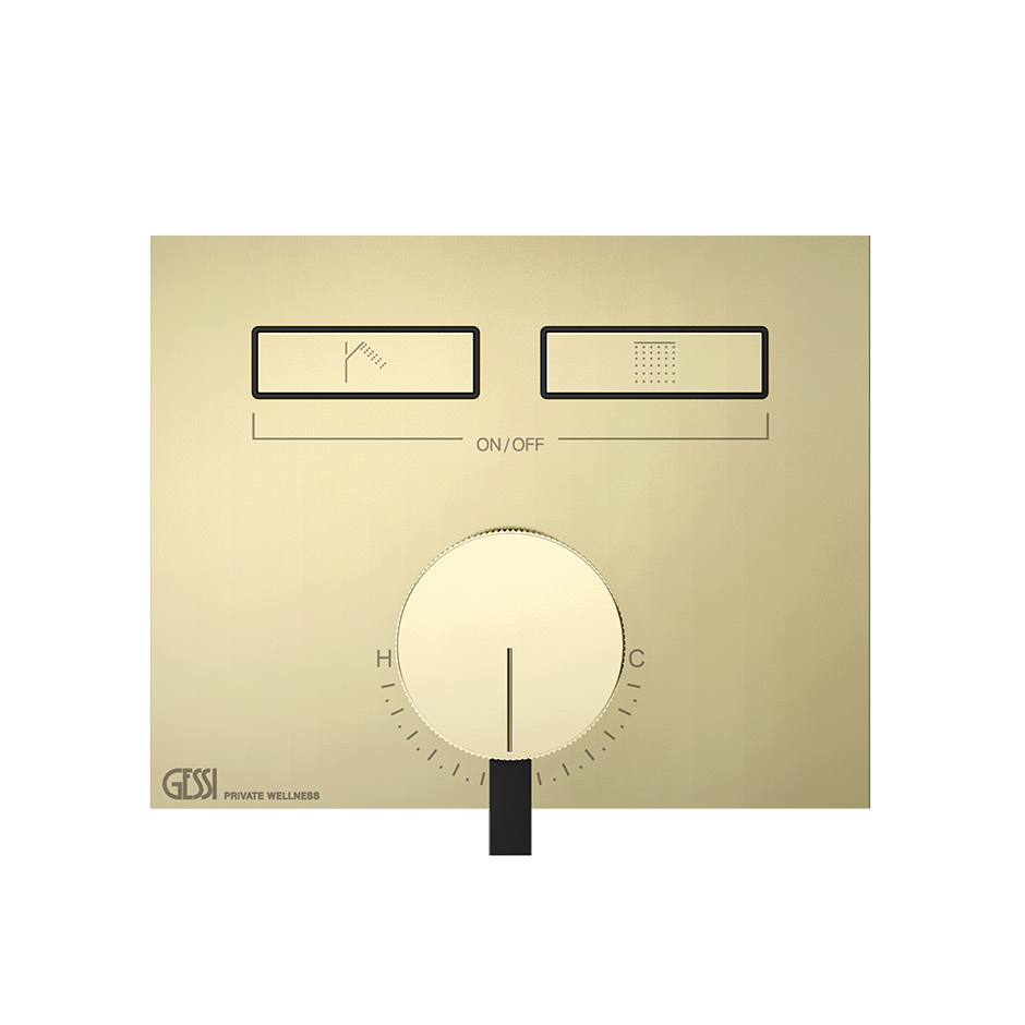 Hi-Fi Thermostatic Mixer - 63079 Showers GESSI Brass PVD