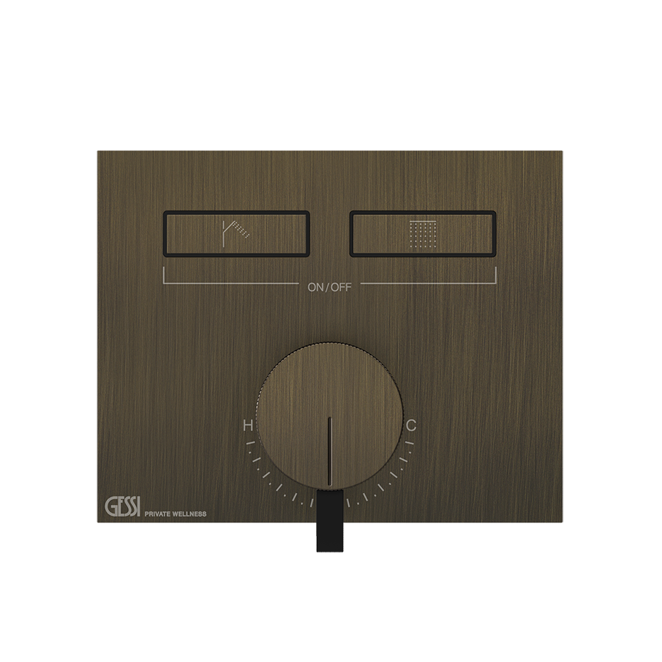 Hi-Fi Thermostatic Mixer - 63079 Showers GESSI Antique Brass