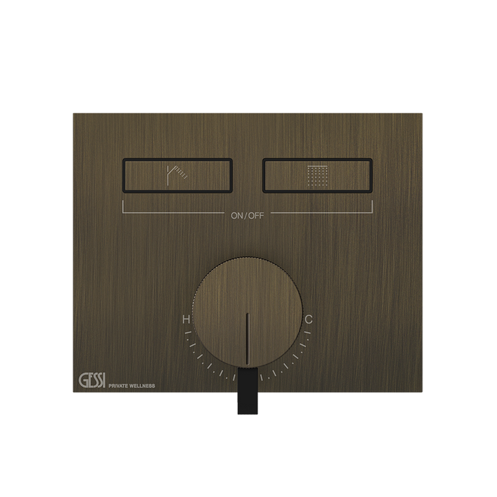 Hi-Fi Thermostatic Mixer - 63079 Showers GESSI Antique Brass
