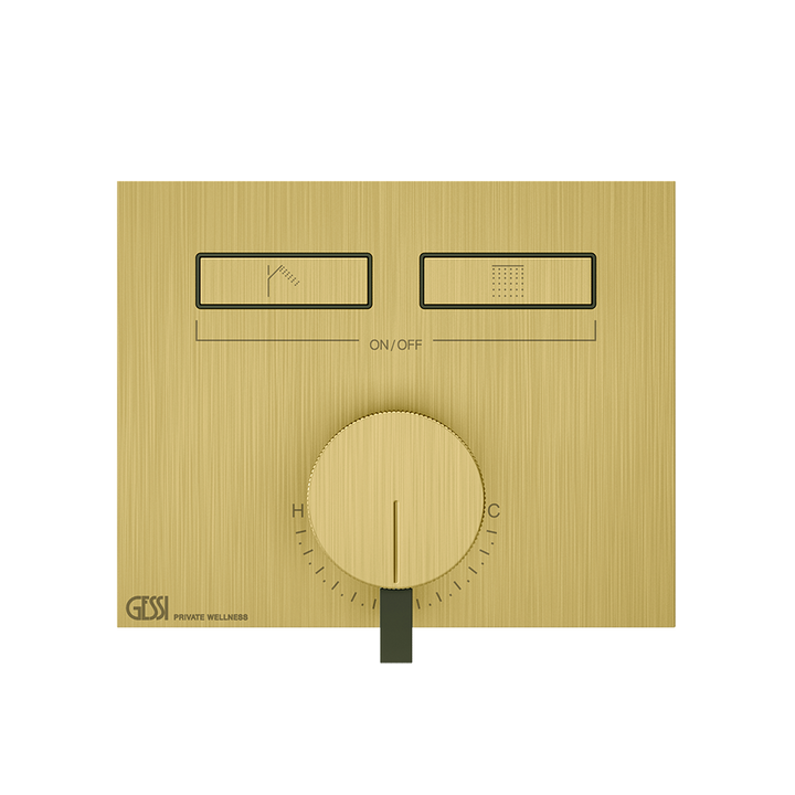 Hi-Fi Thermostatic Mixer - 63079 Showers GESSI Gold Brushed PVD