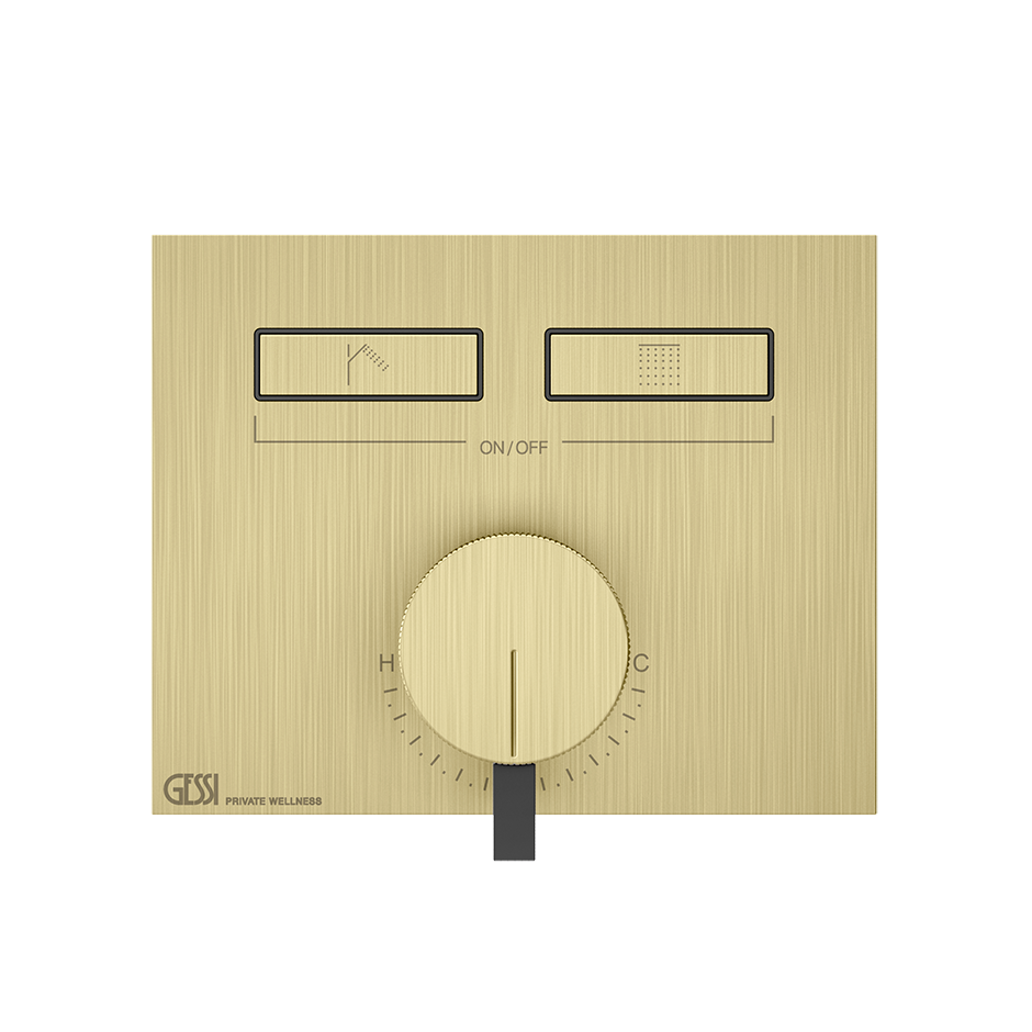 Hi-Fi Thermostatic Mixer - 63079 Showers GESSI Brass Brushed PVD