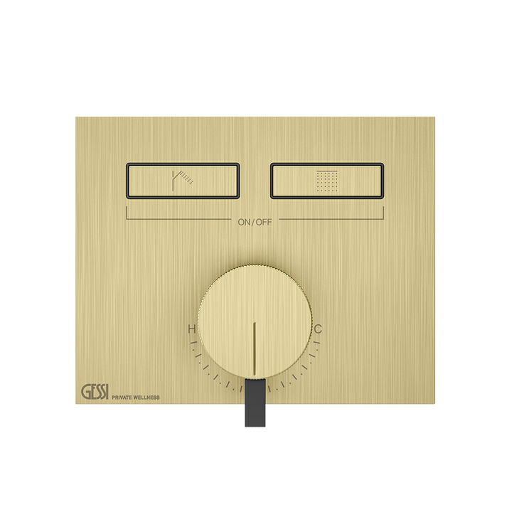 Hi-Fi Thermostatic Mixer - 63079 Showers GESSI Brass Brushed PVD