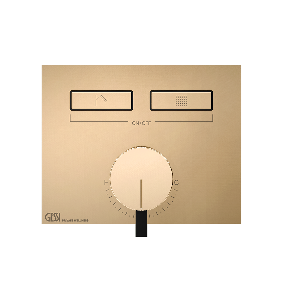 Hi-Fi Thermostatic Mixer - 63079 Showers GESSI Warm Bronze PVD