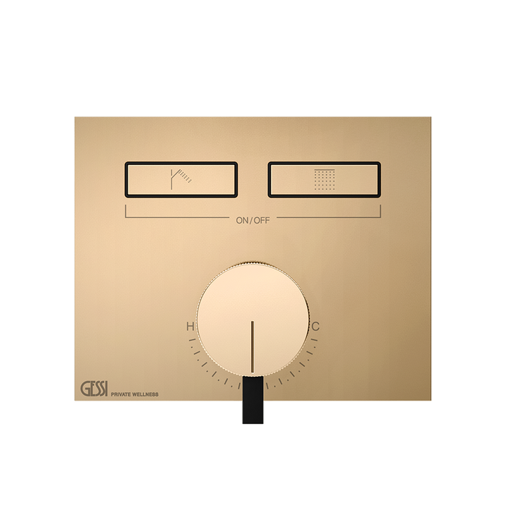 Hi-Fi Thermostatic Mixer - 63079 Showers GESSI Warm Bronze PVD