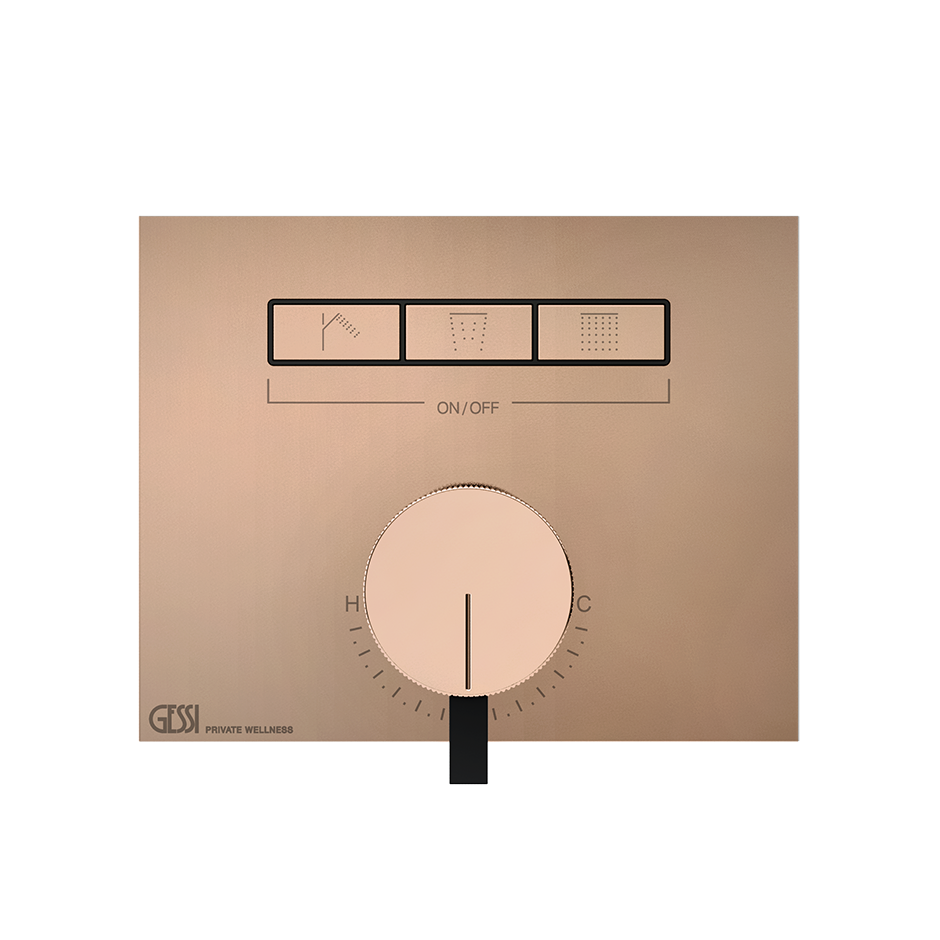 Hi-Fi Thermostatic Mixer - 63081 Showers GESSI Copper PVD