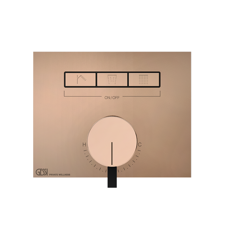 Hi-Fi Thermostatic Mixer - 63081 Showers GESSI Copper PVD