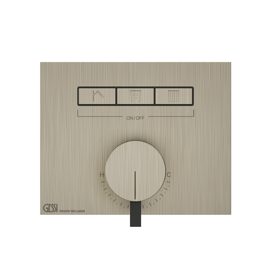 Hi-Fi Thermostatic Mixer - 63081 Showers GESSI Finox Brushed Nickel