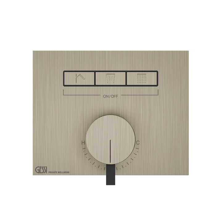 Hi-Fi Thermostatic Mixer - 63081 Showers GESSI Finox Brushed Nickel