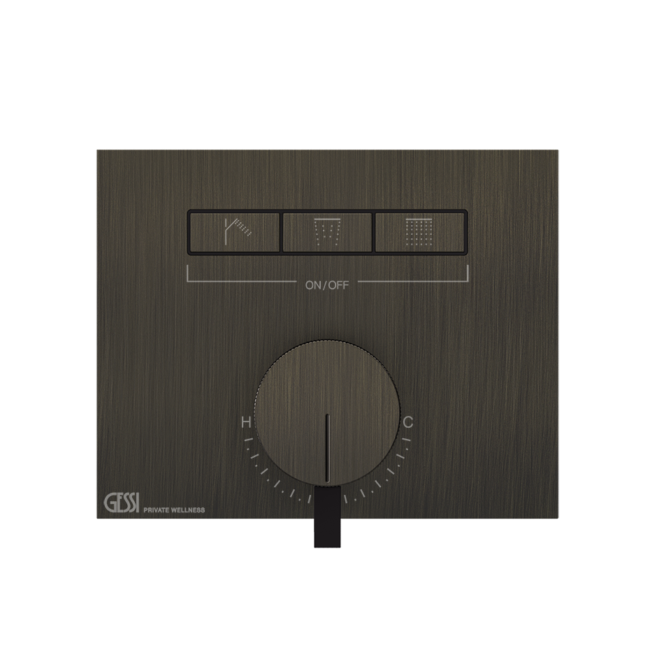 Hi-Fi Thermostatic Mixer - 63081 Showers GESSI Aged Bronze