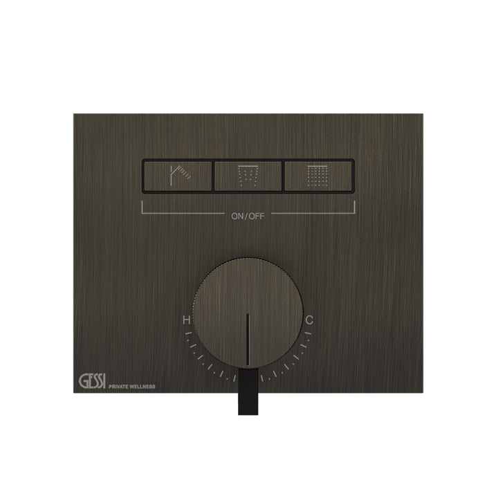 Hi-Fi Thermostatic Mixer - 63081 Showers GESSI Aged Bronze