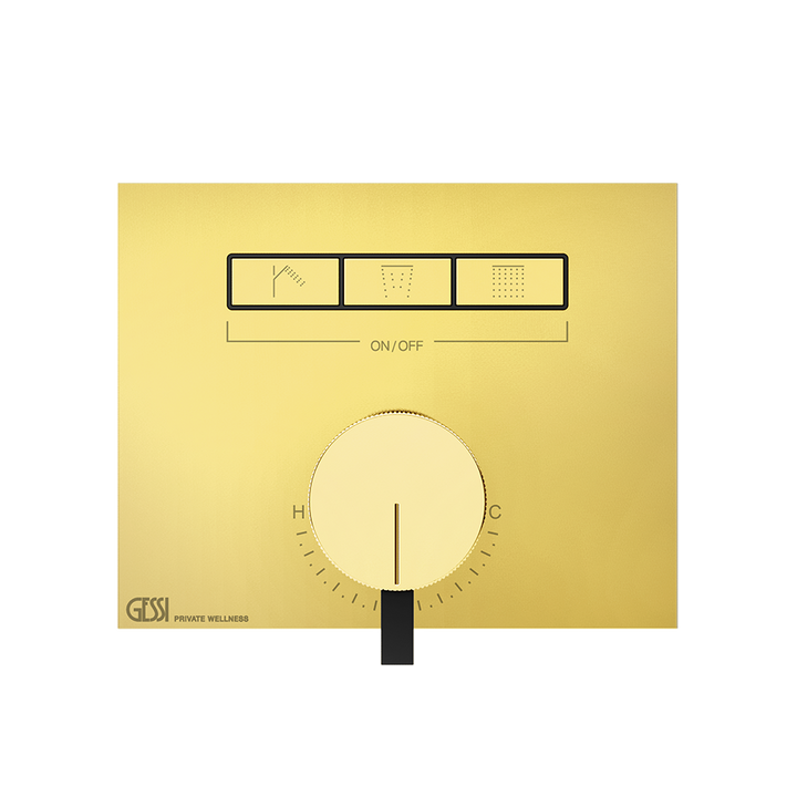 Hi-Fi Thermostatic Mixer - 63081 Showers GESSI Gold PVD