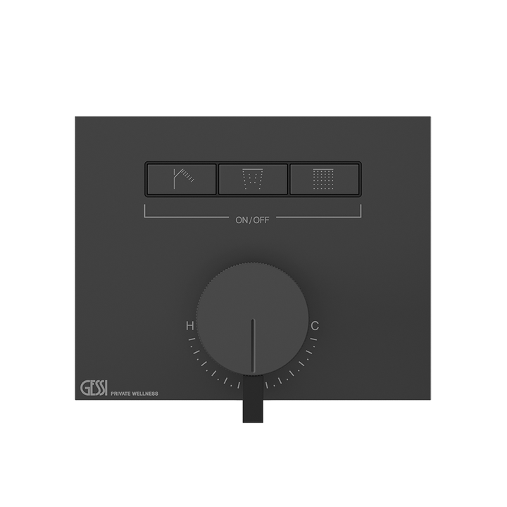 Hi-Fi Thermostatic Mixer - 63081 Showers GESSI Matte Black