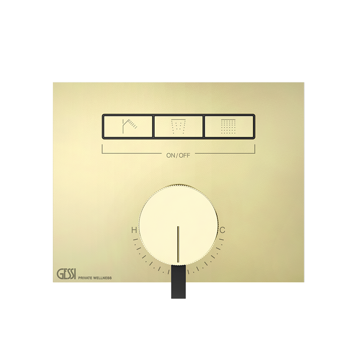 Hi-Fi Thermostatic Mixer - 63081 Showers GESSI Brass PVD