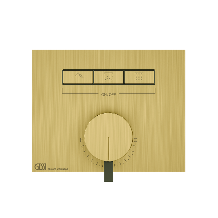 Hi-Fi Thermostatic Mixer - 63081 Showers GESSI Gold Brushed PVD