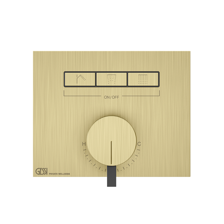 Hi-Fi Thermostatic Mixer - 63081 Showers GESSI Brass Brushed PVD