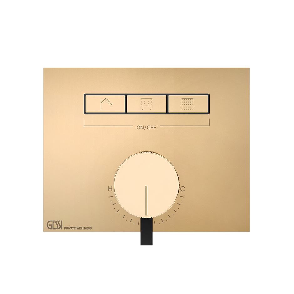 Hi-Fi Thermostatic Mixer - 63081 Showers GESSI Warm Bronze PVD