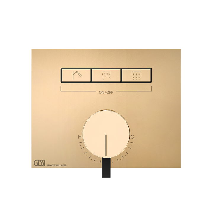 Hi-Fi Thermostatic Mixer - 63081 Showers GESSI Warm Bronze PVD