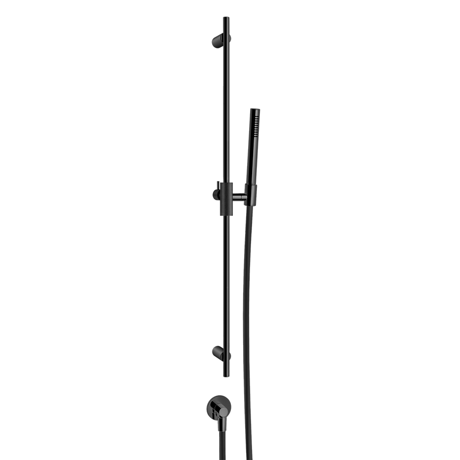 Anello Sliding Rail with Handshower - 63482 Bathroom Accessories GESSI Black Metal PVD