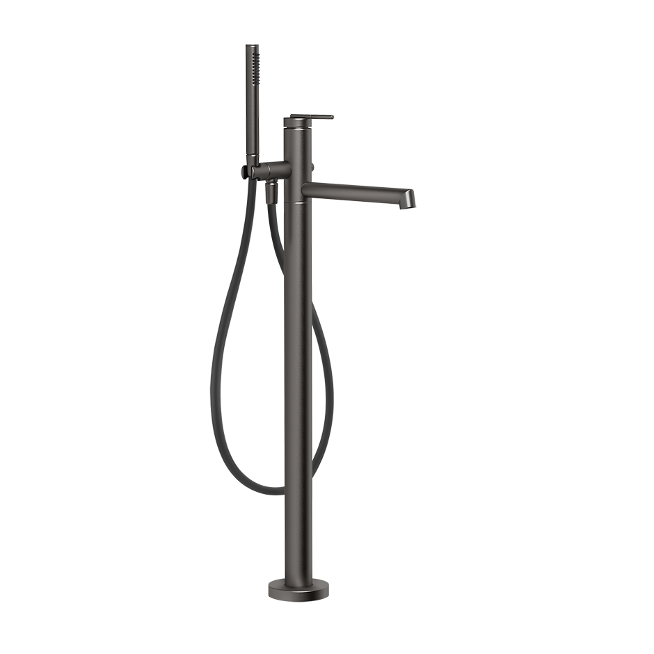 Ingranaggio Freestanding Bath Mixer - 63528 Bathroom Accessories GESSI Black Metal Brushed PVD