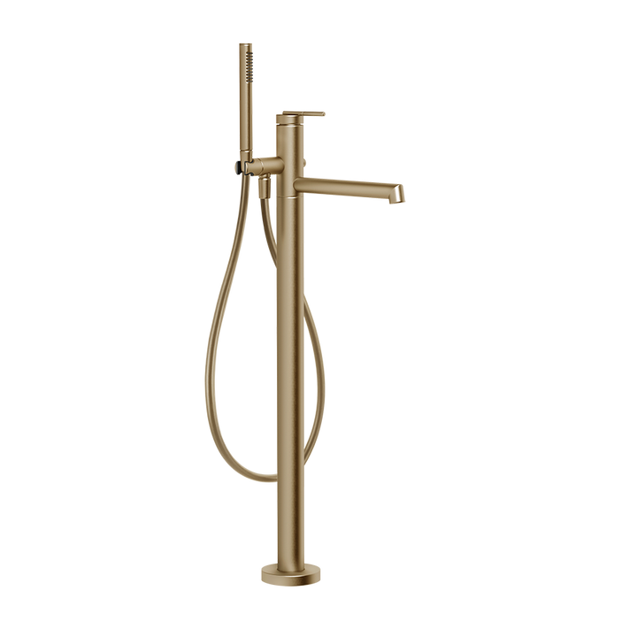 Ingranaggio Freestanding Bath Mixer - 63528 Bathroom Accessories GESSI Warm Bronze Brushed PVD