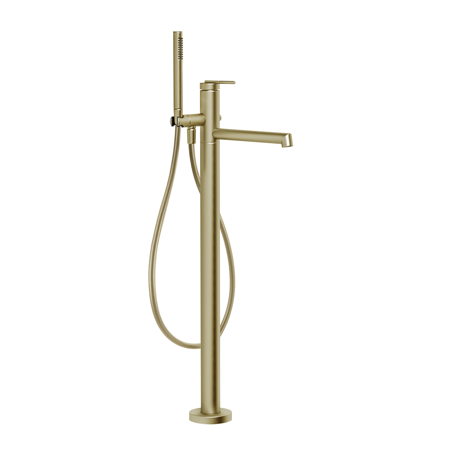 Ingranaggio Freestanding Bath Mixer - 63528 Bathroom Accessories GESSI Brass Brushed PVD