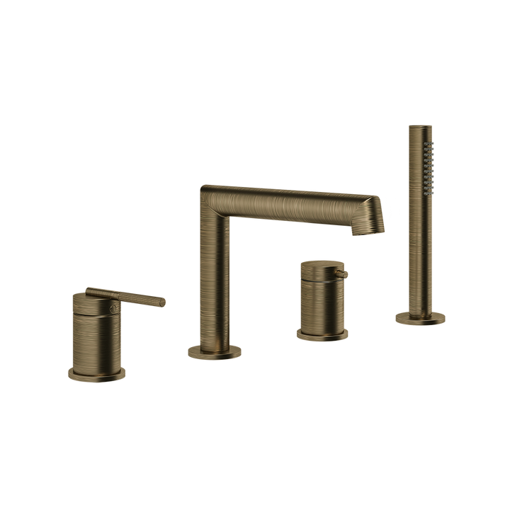 Ingranaggio Four Holes Bath Mixer - 63537 Bathroom Accessories GESSI Antique Brass