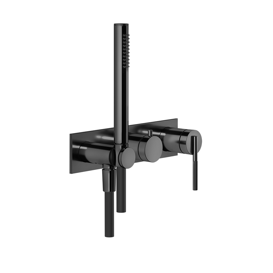 Ingranaggio Shower Mixer - 63543 Bathroom Accessories GESSI Black Metal PVD