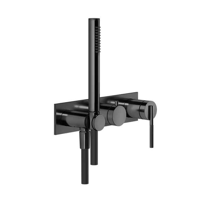 Ingranaggio Shower Mixer - 63543 Bathroom Accessories GESSI Black Metal PVD