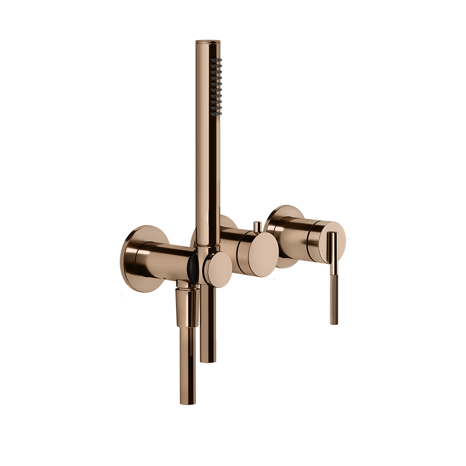 Ingranaggio External Parts Wall-Mounted for Shower Mixer - 63545 Bathroom Accessories GESSI Copper PVD