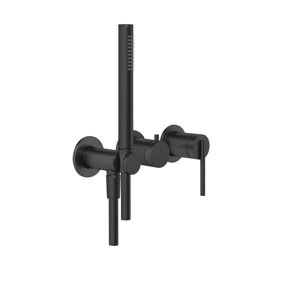 Ingranaggio External Parts Wall-Mounted for Shower Mixer - 63545 Bathroom Accessories GESSI Matte Black