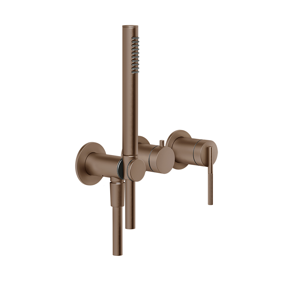 Ingranaggio External Parts Wall-Mounted for Shower Mixer - 63545 Bathroom Accessories GESSI Copper Brushed PVD