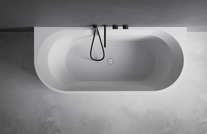 OASI Rectangular Bathtub with Two Rounded Edge Bathtub Antonio Lupi