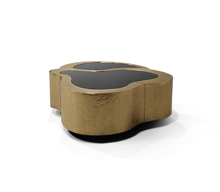 wave polished brass center table - Image 44