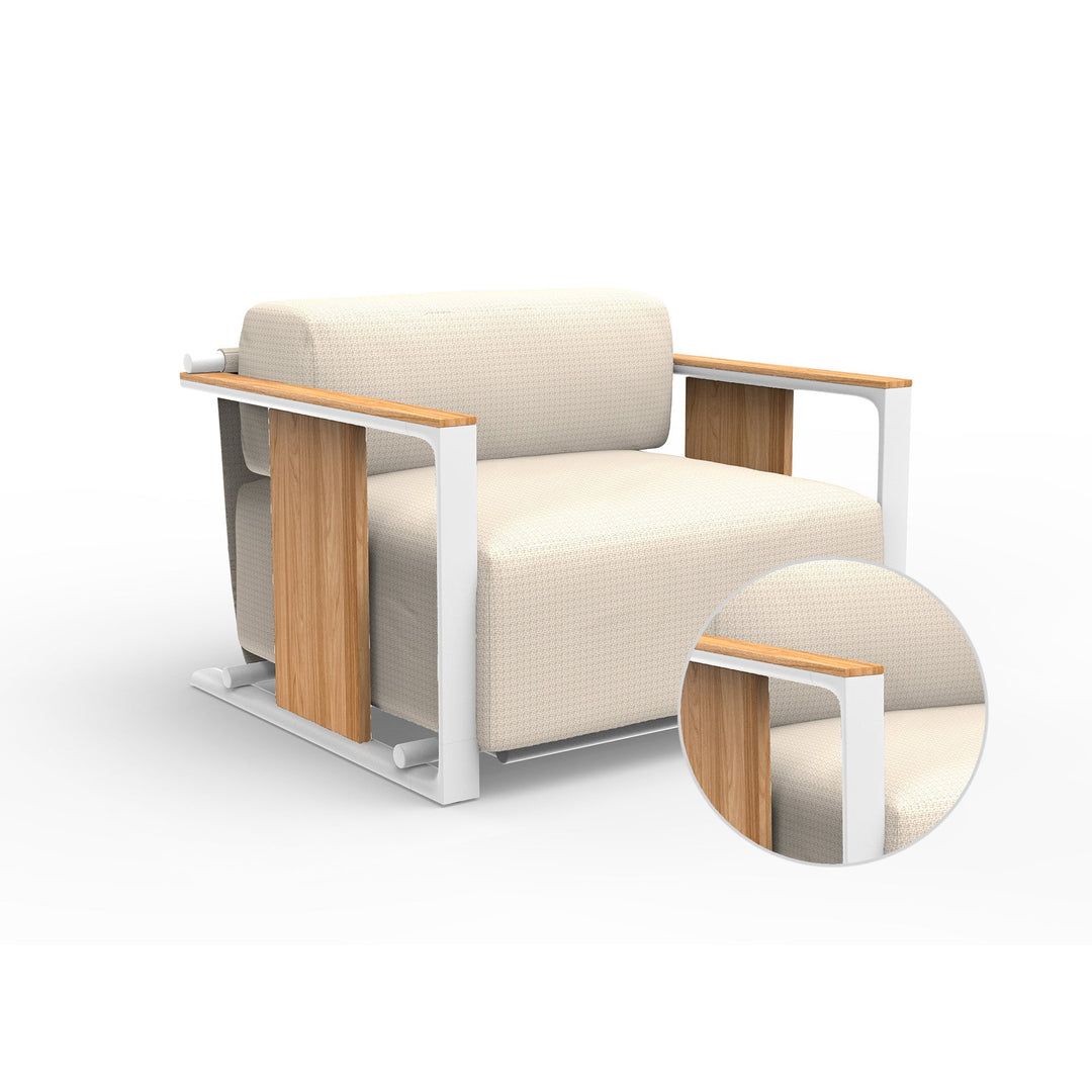 Tulum Lounge Chair Outdoor Vondom Varm Crema White 