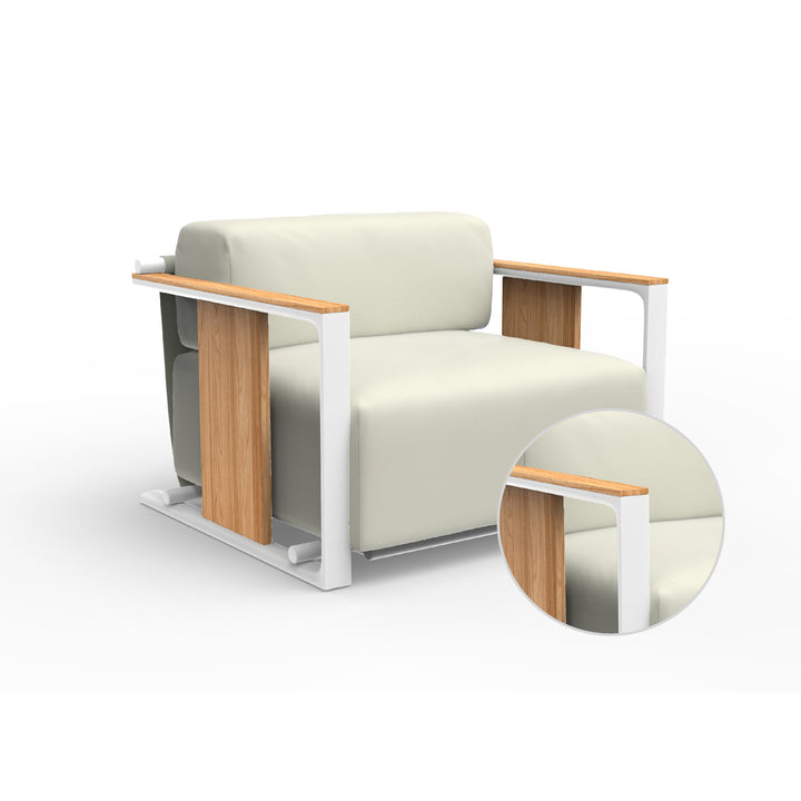 Tulum Lounge Chair Outdoor Vondom Nautical White White 