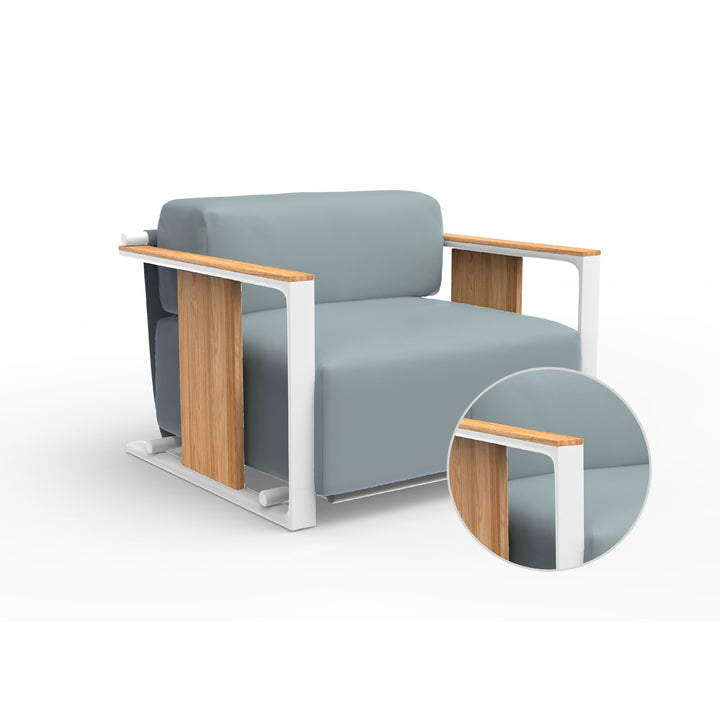 Tulum Lounge Chair Outdoor Vondom Nautical Steel White 