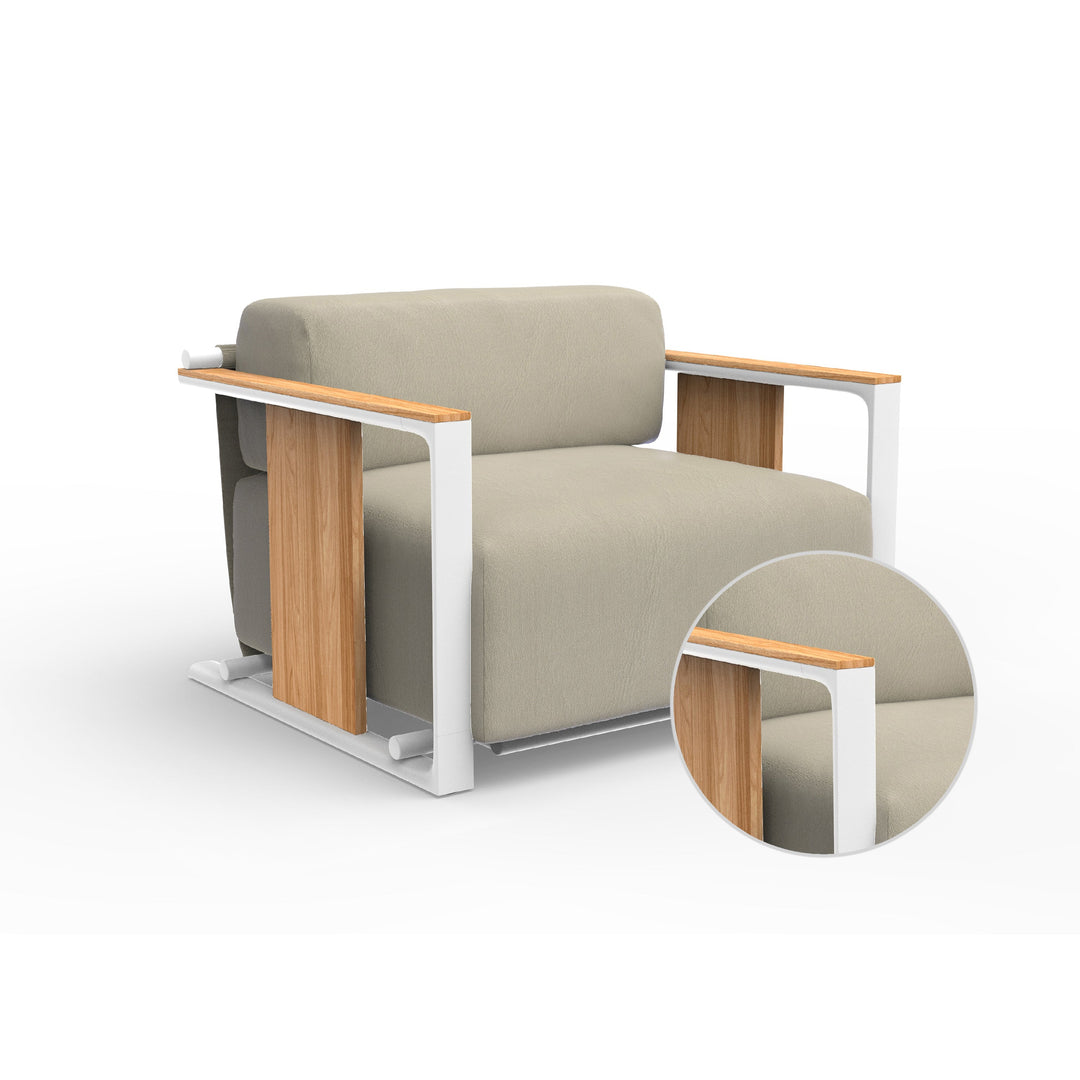 Tulum Lounge Chair Outdoor Vondom Nautical Natural White 