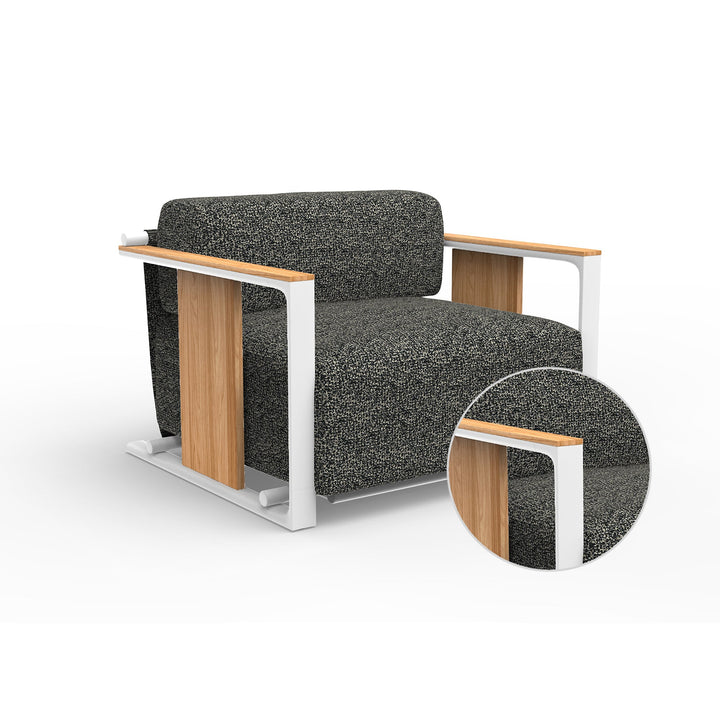 Tulum Lounge Chair Outdoor Vondom Krollet Black White 