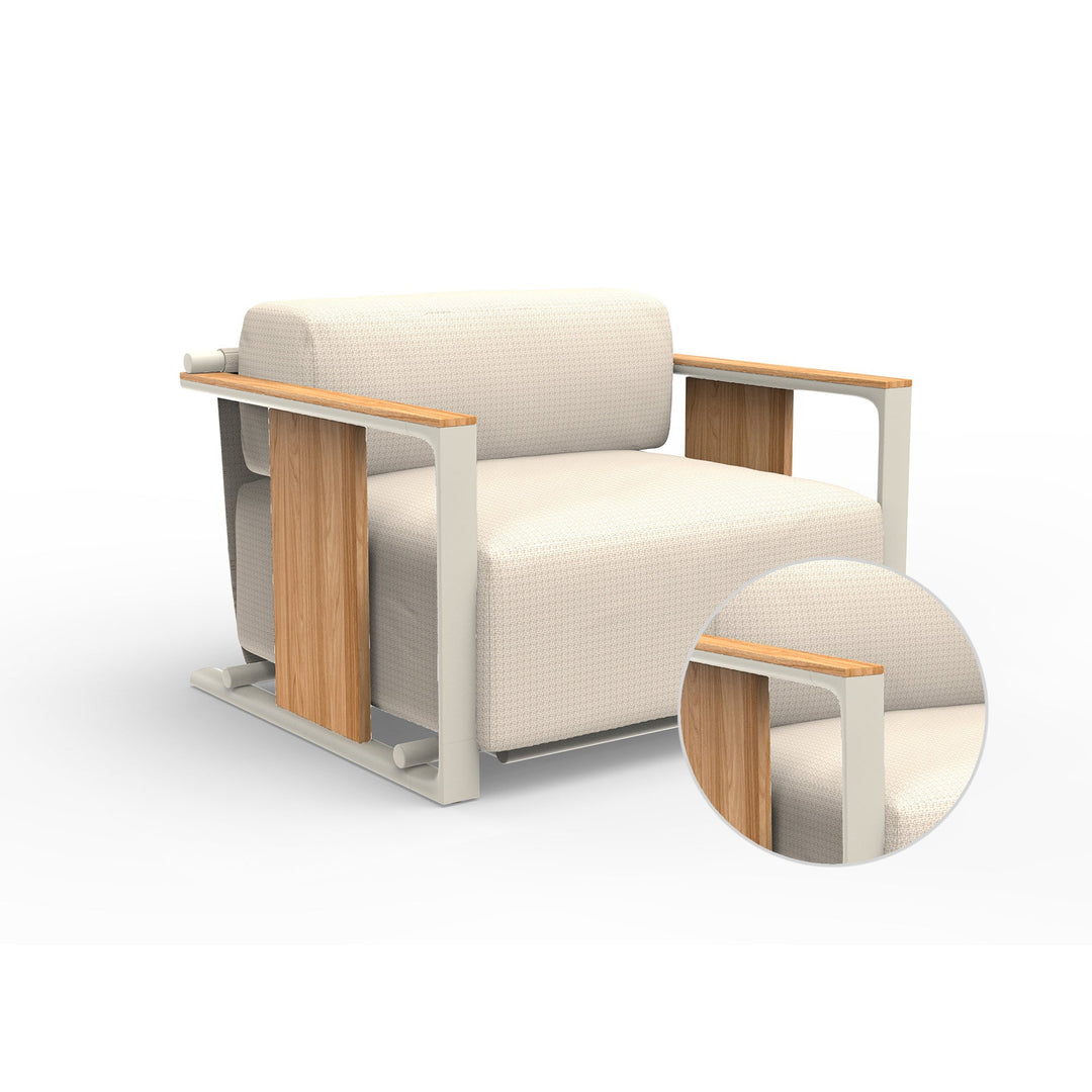 Tulum Lounge Chair Outdoor Vondom Varm Crema Ecru 