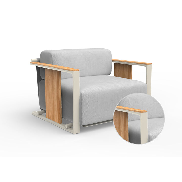 Tulum Lounge Chair Outdoor Vondom Savane White Ecru 