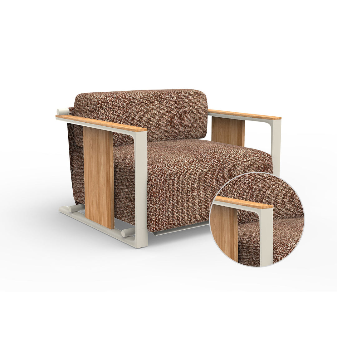 Tulum Lounge Chair Outdoor Vondom Krollet Purjai Red Ecru 