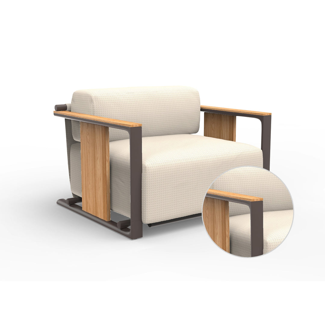 Tulum Lounge Chair Outdoor Vondom Varm Crema Cacao 