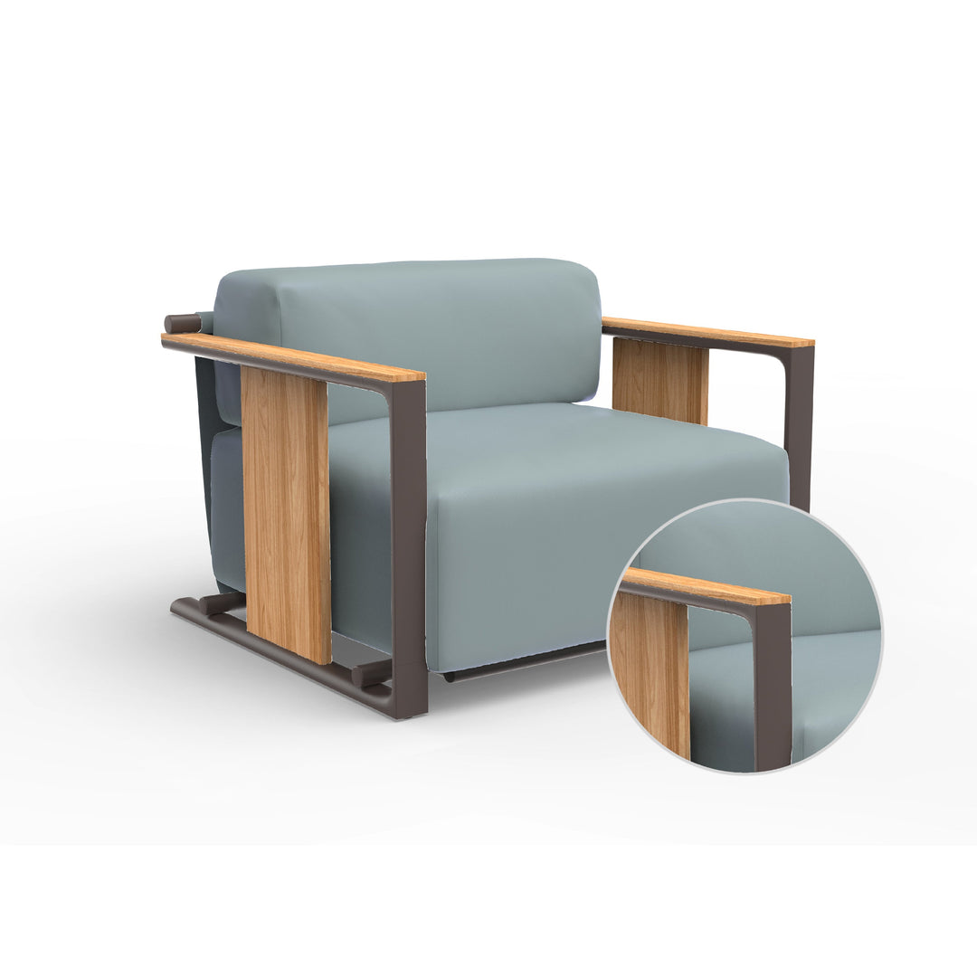 Tulum Lounge Chair Outdoor Vondom Nautical Steel Cacao 