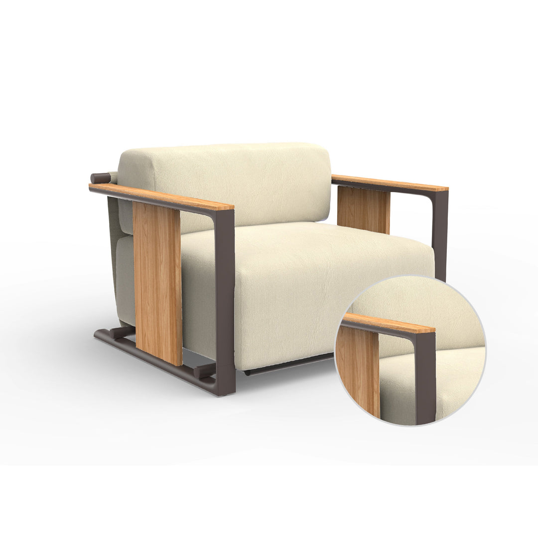 Tulum Lounge Chair Outdoor Vondom Nautical Taupe Cacao 